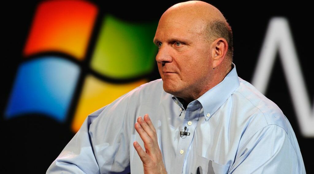 LAS VEGAS, NV - JANUARY 09:  Microsoft CEO Steve Ballmer delivers a keynote address at the 2012 International Consumer Electronics Show at The Venetian January 9, 2012 in Las Vegas, Nevada. CES, the world's largest annual consumer technology trade show, runs through January 13 and is expected to feature 2,700 exhibitors showing off their latest products and services to about 140,000 attendees.  (Photo by Kevork Djansezian/Getty Images)
