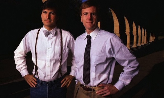1984 --- Steve Jobs and John Sculley --- Image by � Ed Kashi/CORBIS