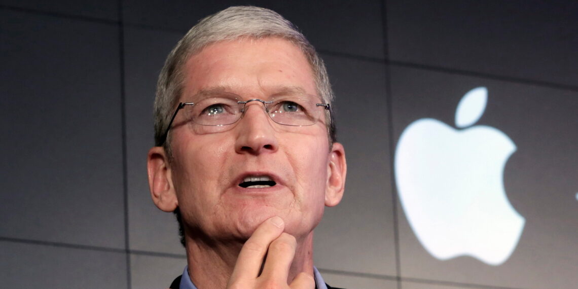 FILE - In this April 30, 2015, file photo, Apple CEO Tim Cook responds to a question during a news conference at IBM Watson headquarters, in New York.  The Massachusetts Institute of Technology announced on its website Thursday, Dec. 8, 2016, that Apple CEO Tim Cook will deliver its 2017 commencement address. (AP Photo/Richard Drew, File)