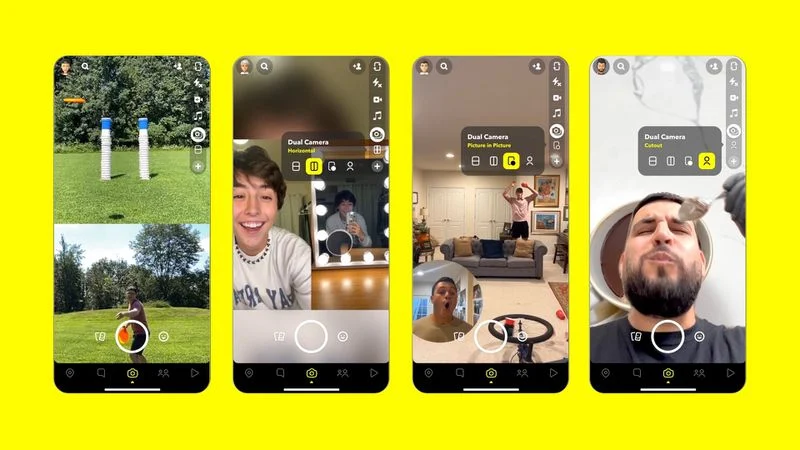 Snapchat-მა iPhone-ზე ორმაგი კამერის ფუნქცია დაამატა